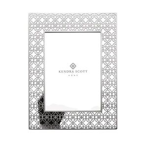Kendra Scott 5x7 Filigree Photo Frame Antique Silver Metal